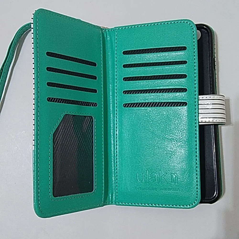 Ulak Card Slots Wallet 6p Mint Stripes